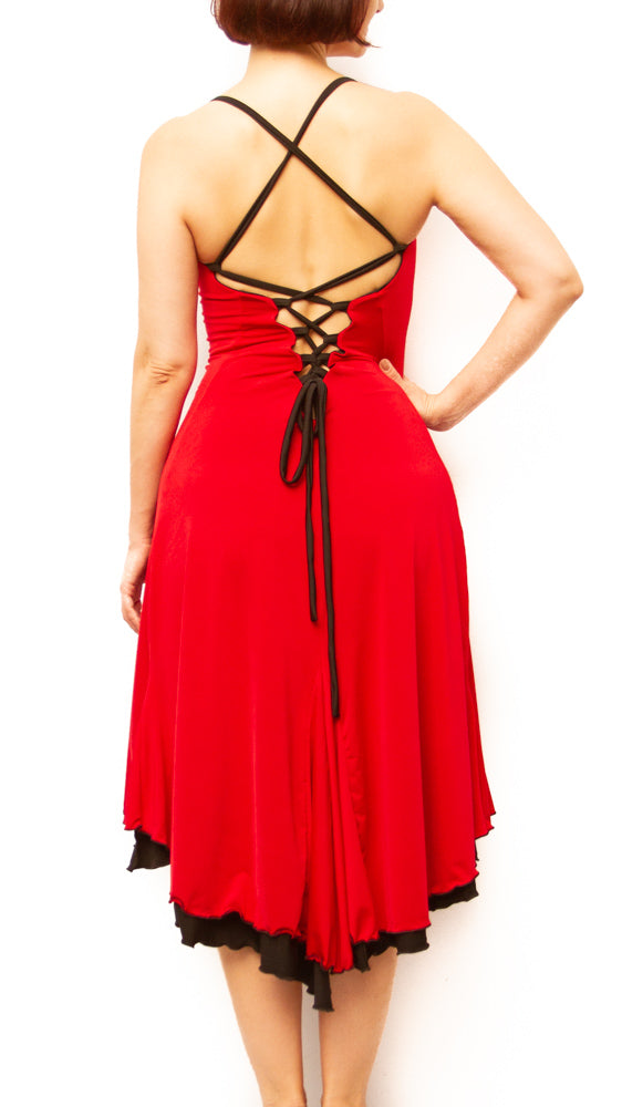 DRESS - Lace-up back (Microfiber)
